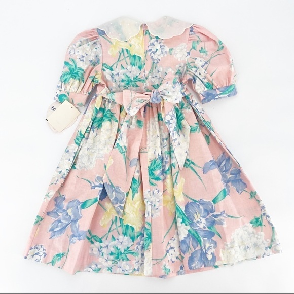 Vintage Girls Kids Cottagecore Prairie Dress 4 Floral NWT Dead Stock - Picture 6 of 6